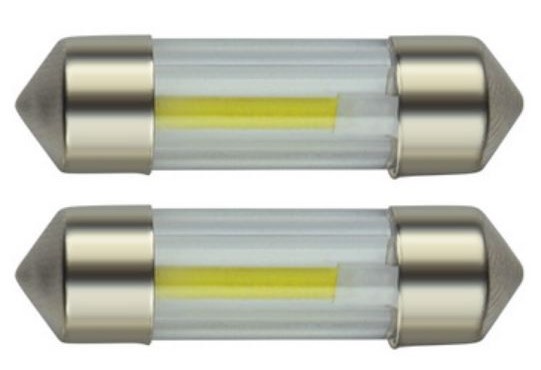 C5W autolamp 2 stuks | LED festoon 31mm | COB warmwit 3000K | 12 Volt