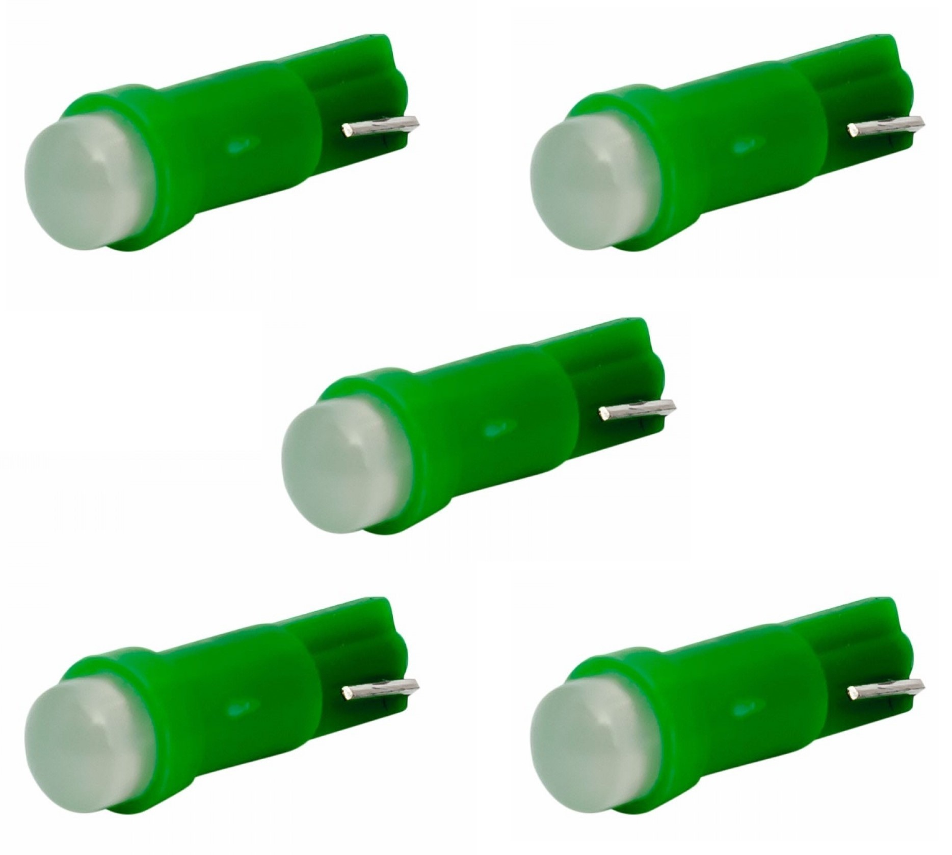 T5 autolamp 5 stuks | dashbordverlichting | kleur groen | LED 12V DC