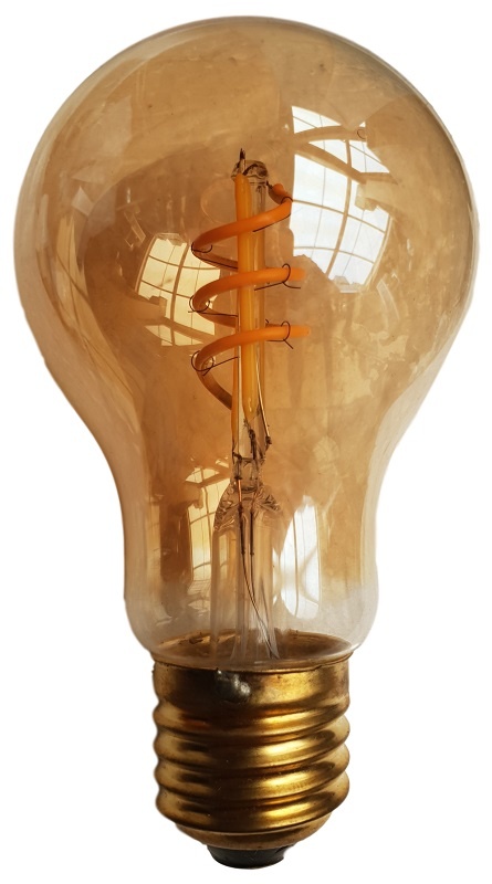 Elektronisch glas bereiden E27 LED gloeilamp | amber/rookglas 4W=40W | 1800K+2700K dimbaar