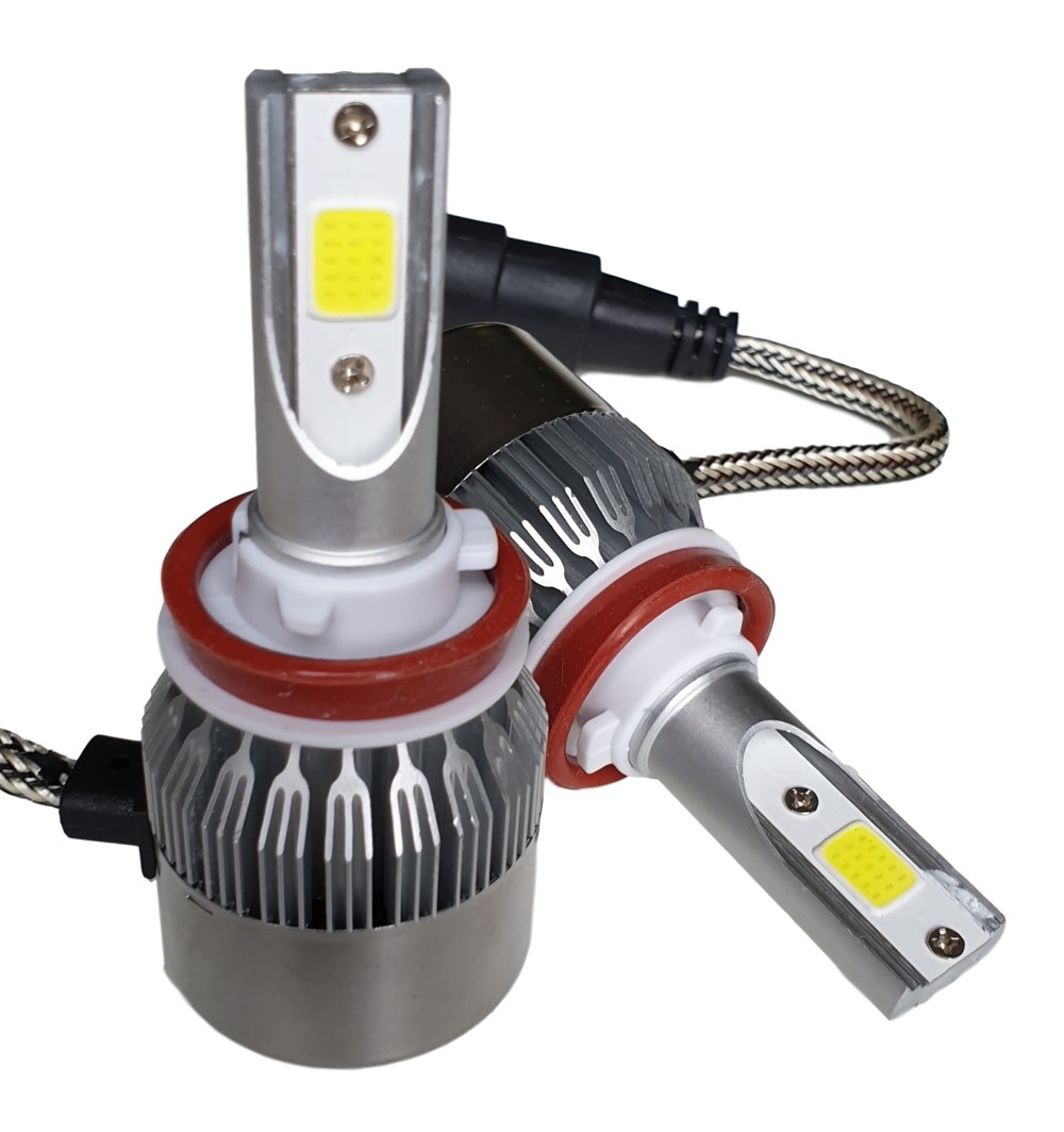 H11 koplamp set | 2x LED COB daglichtwit 6000K | 12V