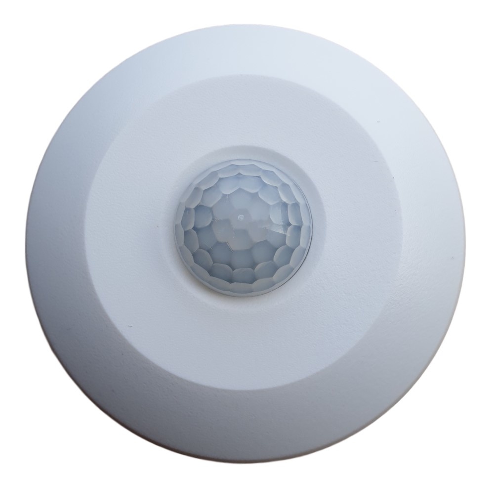 Bewegingssensor 100W infrarood - wit opbouw Ø75x18mm - 6m detectie - 230V IP20