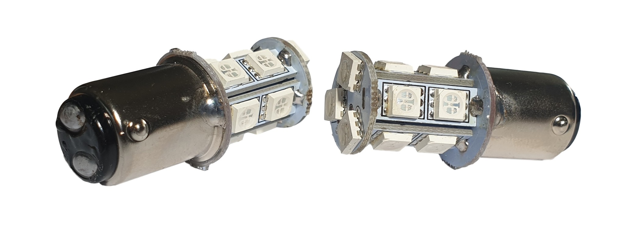 BAY15D - 1157 - autolamp set | 2x 13-SMD LED oranje/amber | 12 DC