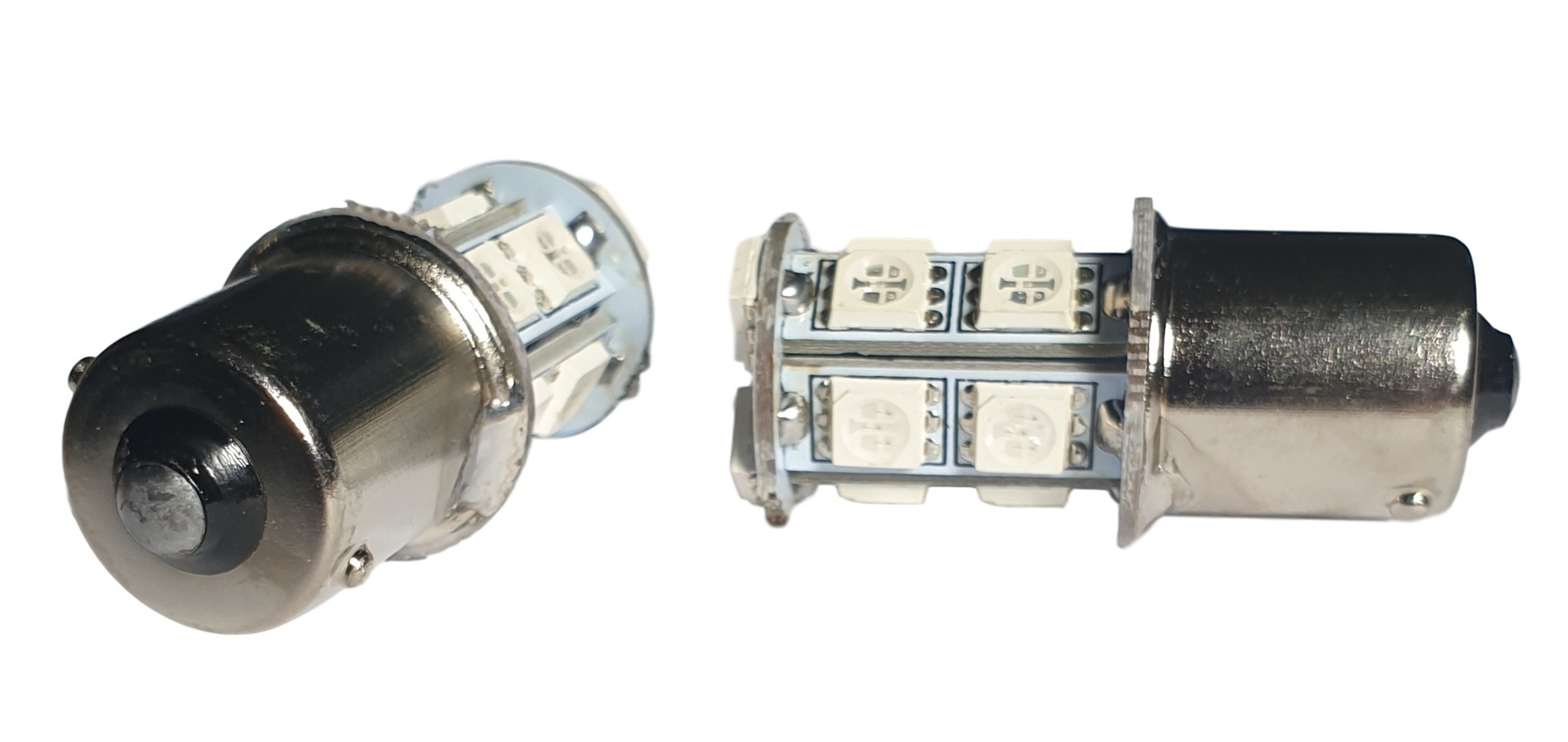 BA15S - 1156 - autolamp set | 2x 13-SMD LED oranje/amber | 12V DC