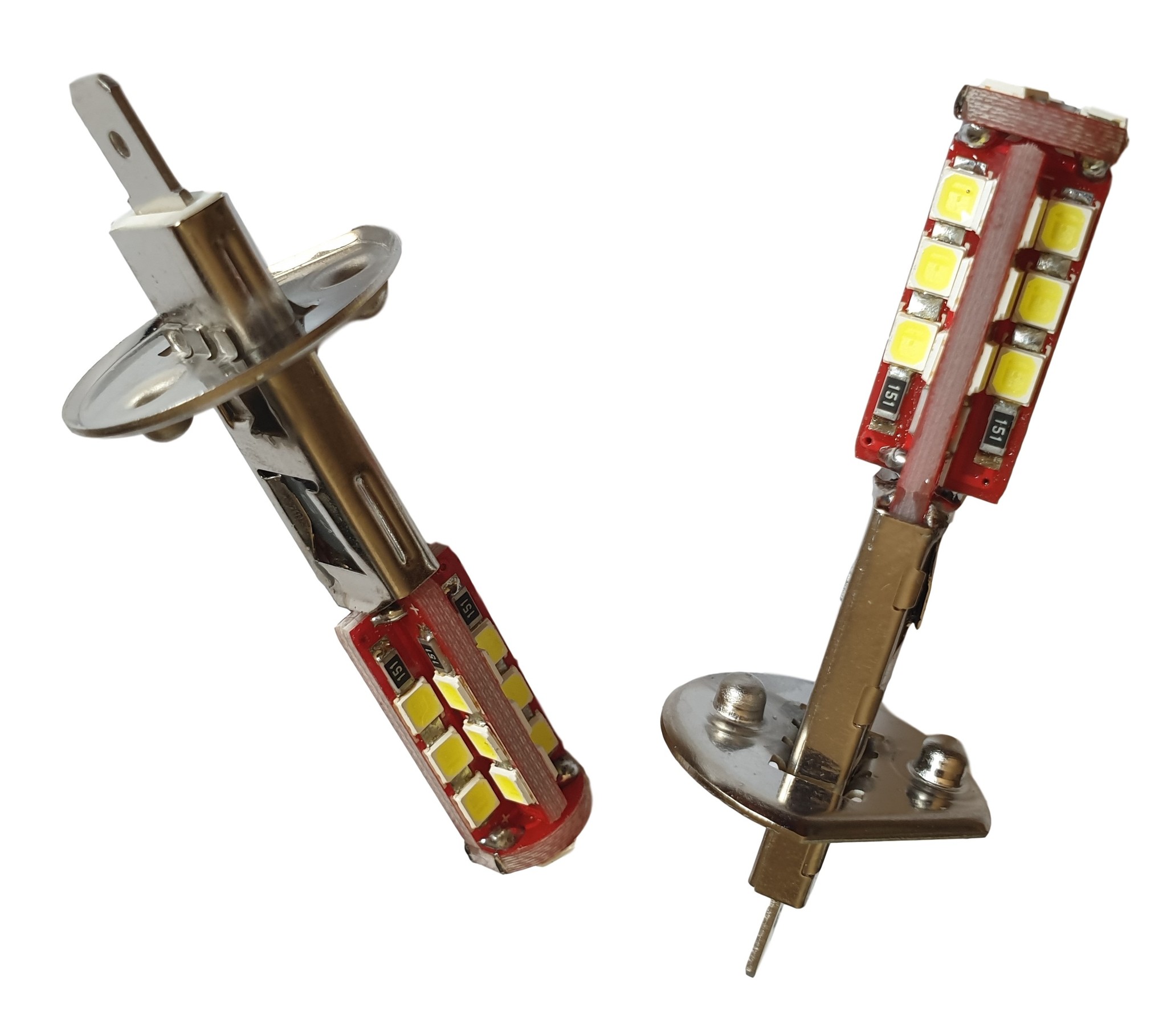 H1 autolamp 2 stuks | 27-SMD LED daglichtwit 6000K | 3.5W - 12V