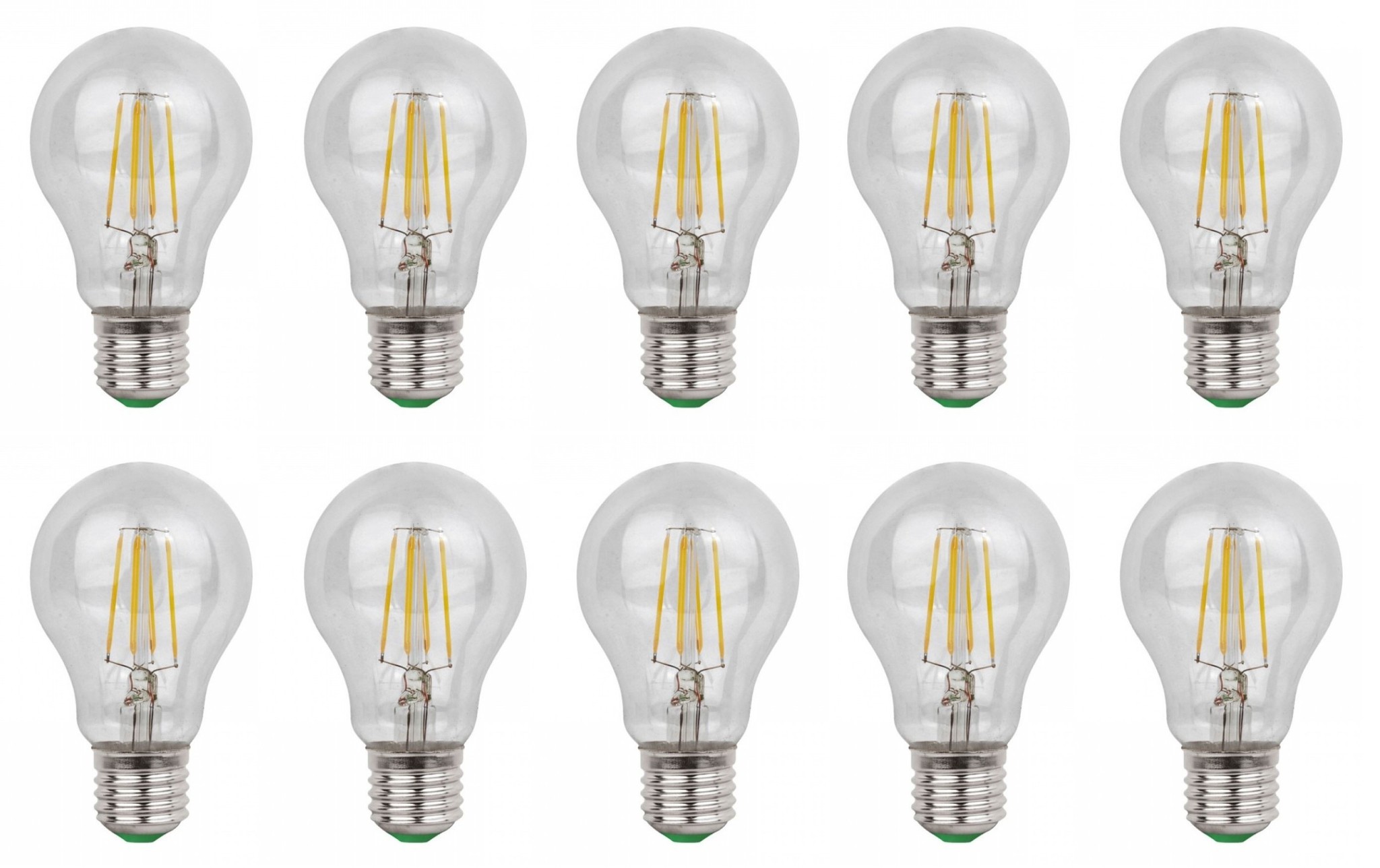 Gloeilamp E27 A60 10 stuks | LED 6W=60W traditioneel licht - 700 Lumen | daglichtwit 6500K