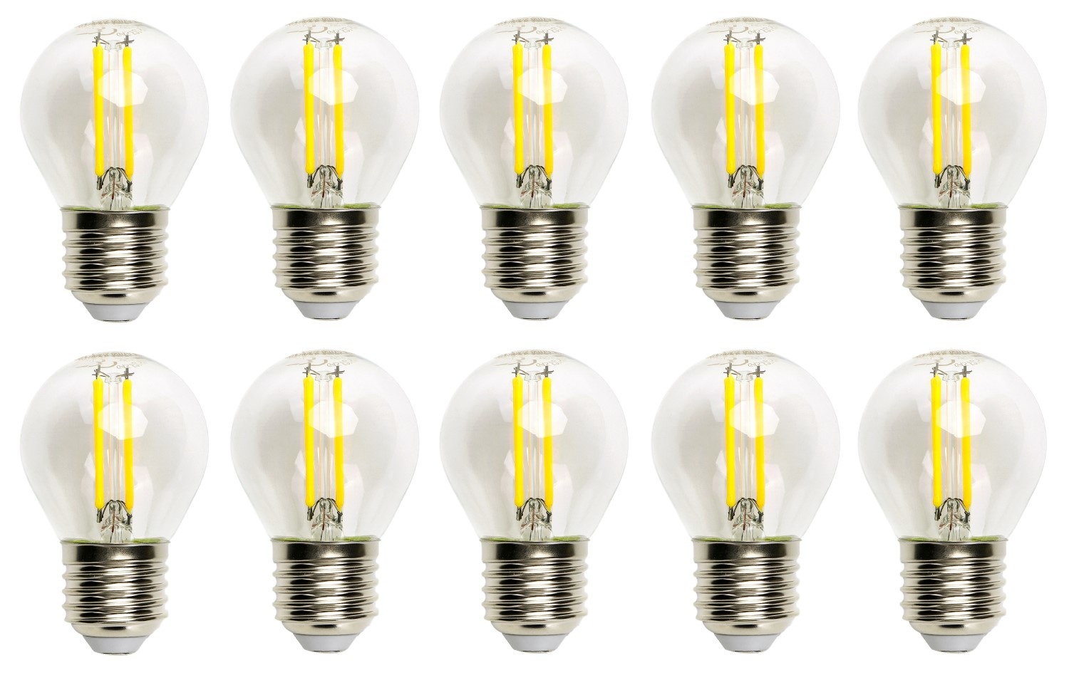 Kogellamp E27 10 stuks | G45 LED 4W=40W gloeilamp | warmwit 2700K