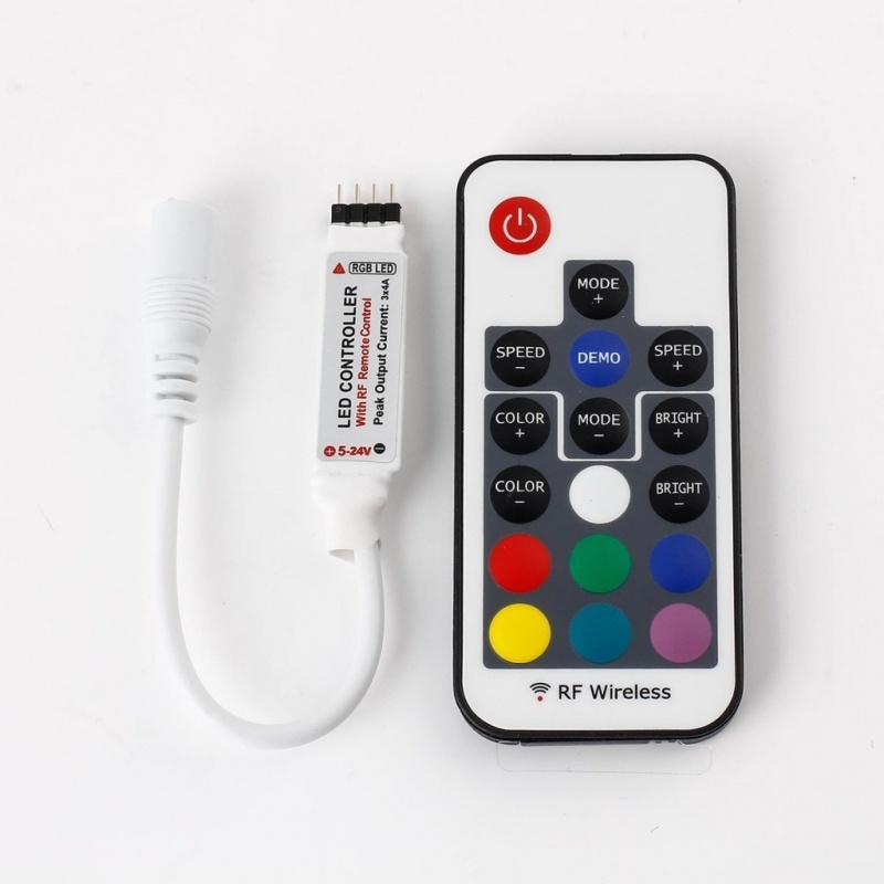 LEDstripSET RGB | 12V DC - 14,4W - 60 LED's/m | incl driver en afstandsbediening | waterdicht IP65 | 5 meter