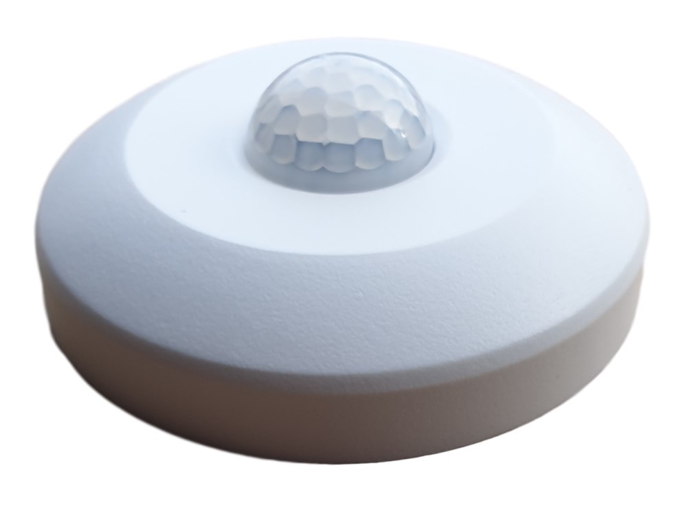 Bewegingssensor 100W infrarood - wit opbouw Ø75x18mm - 6m detectie - 230V IP20