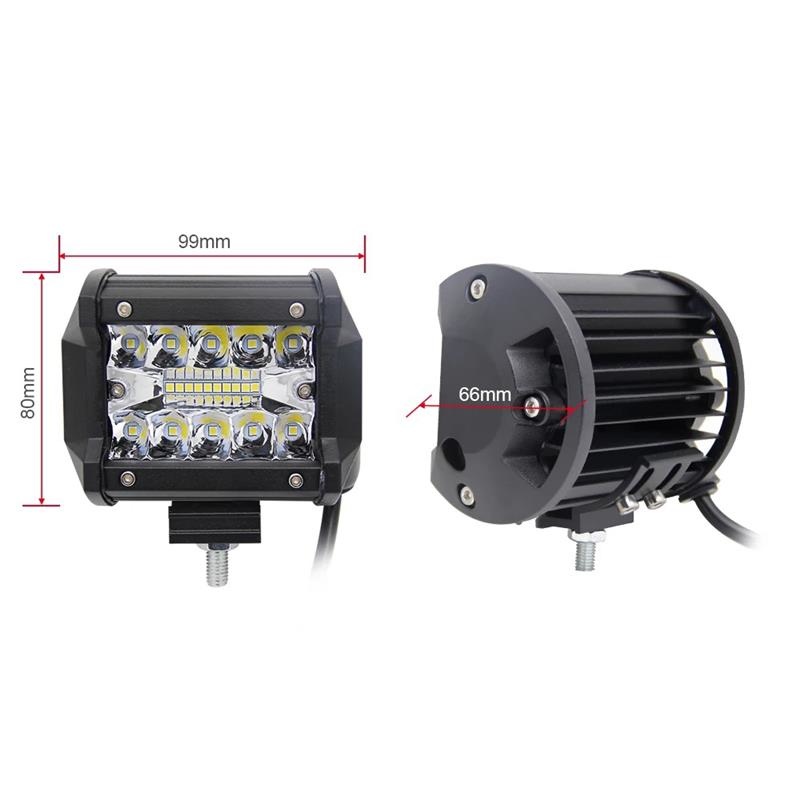 Werklicht high power | LED verstraler 20x3=60W schijnwerper | 6000K IP67 | 10-30 Volt