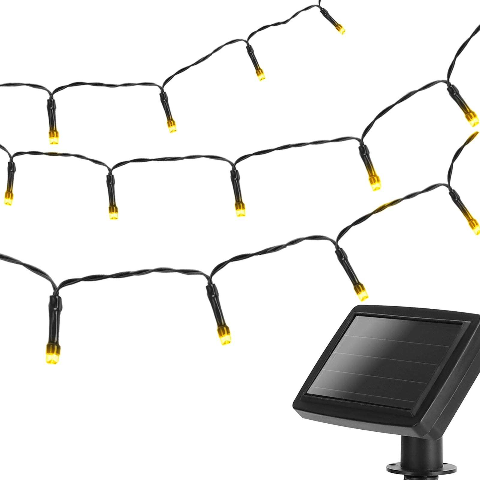 Lichtstring warmwit - 2700K | 11 meter - 100 LED's | waterdicht IP44 | solar - oplaadbaar