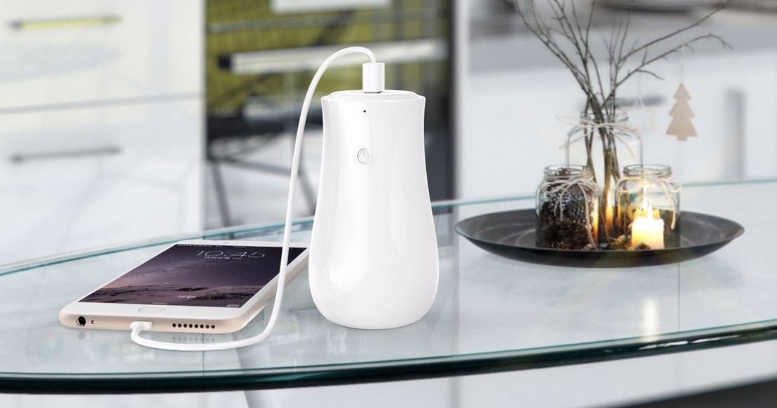 LED lamp |tafellamp + powerbank 6000 mAh ineen | oplaadbaar via USB | wit