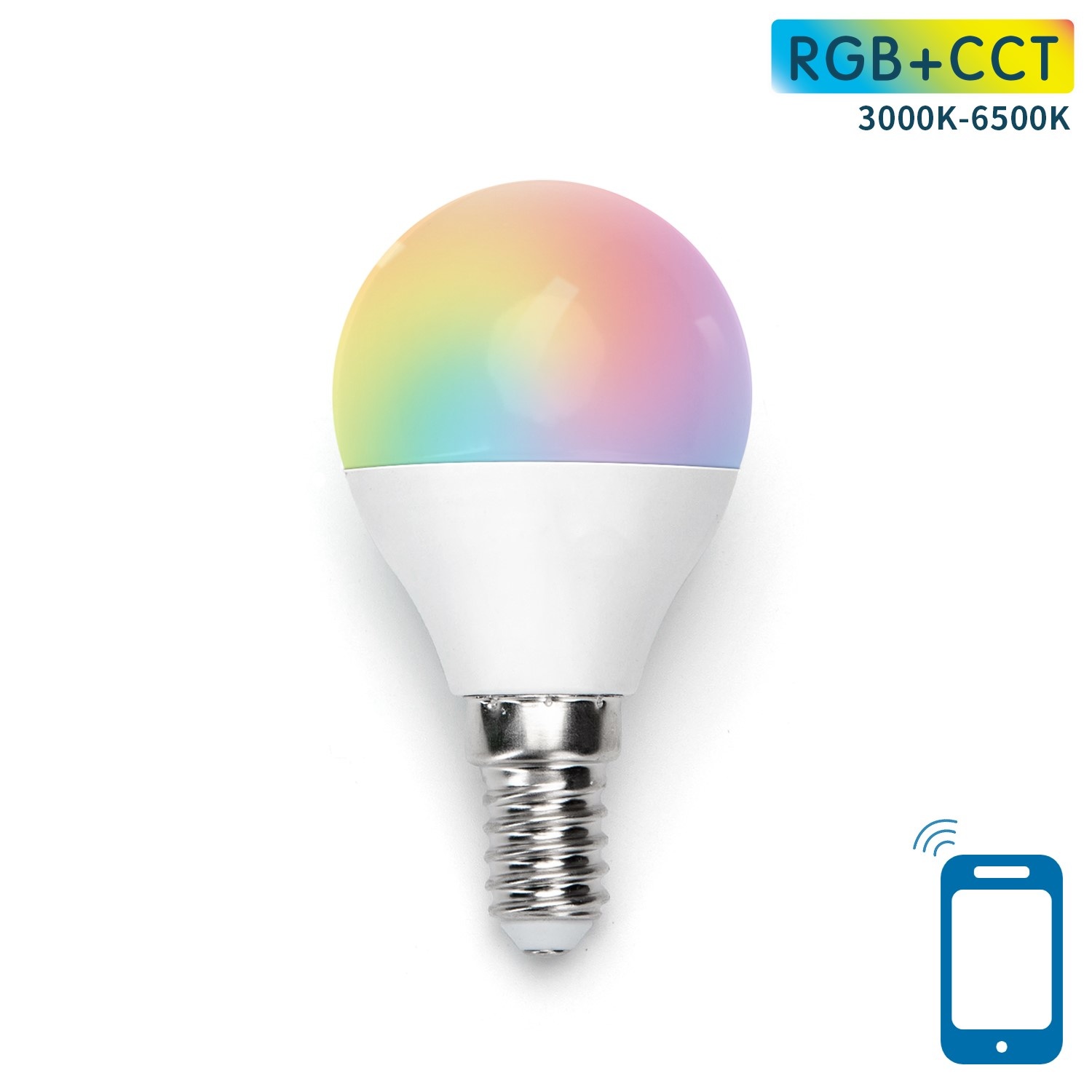 server krijgen Monument Kogellamp E14 WiFi RGB+CCT - LED 7W=42W gloeilamp