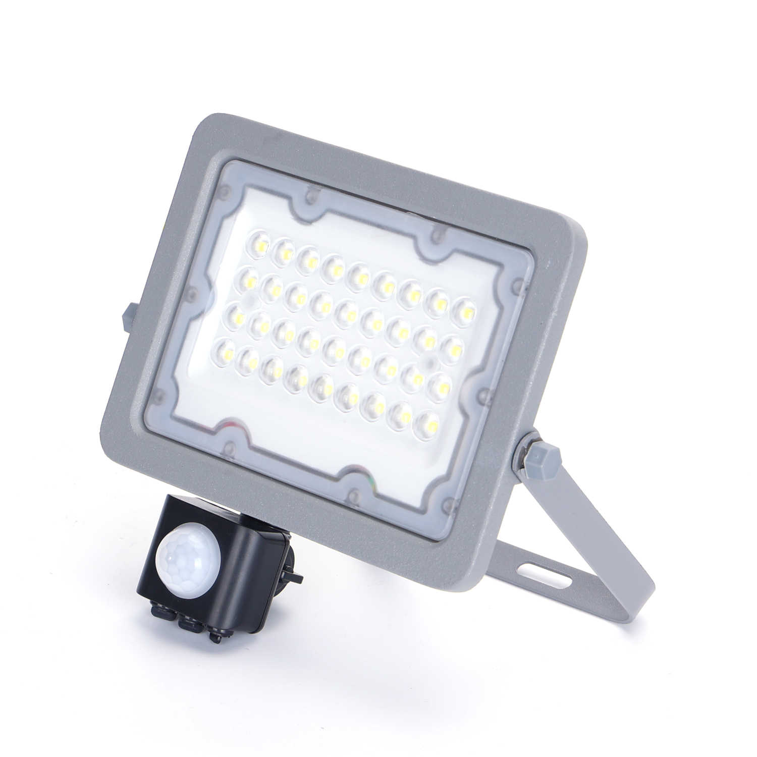 Buitenlamp grijs | LED 30W=270W halogeen schijnwerper | IR sensor | daglichtwit 6500K | waterdicht IP65