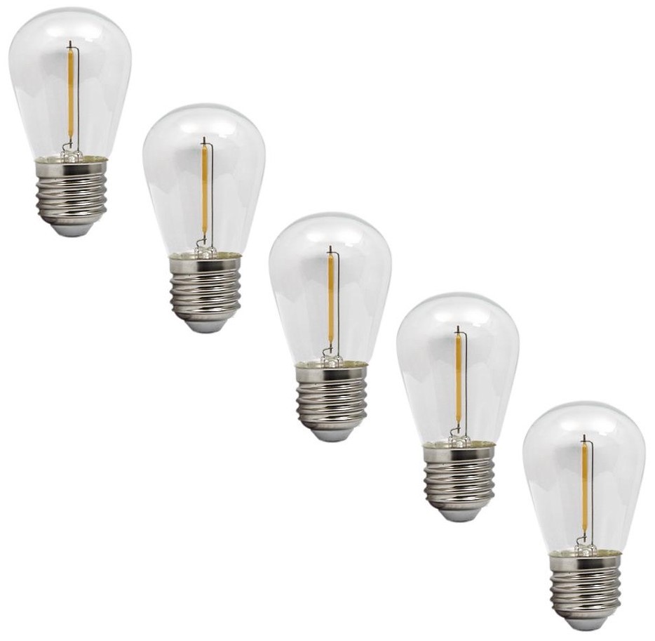 Kogellamp E27 5 stuks warmwit | LED 1W=10W halogeenlicht | 2700K - 230V
