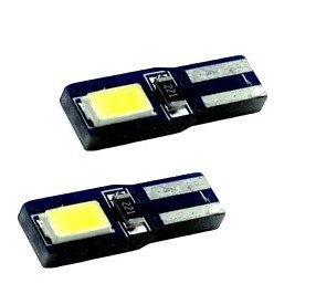 Auto LEDlamp 2 stuks | autoverlichting LED T5 | 2-SMD daglichtwit 6500K | CAN-BUS 12V DC