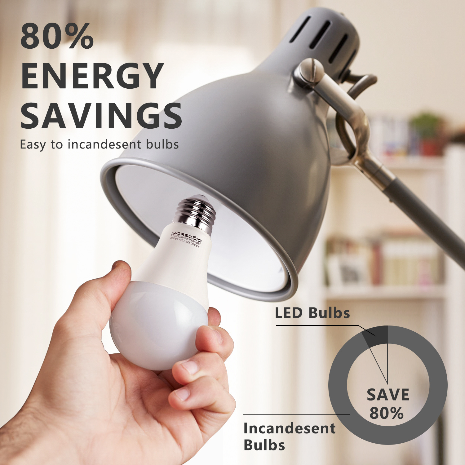 Gloeilamp E27 5 stuks warmwit | LED 12W=100W halogeenlicht | 3000K - 230V