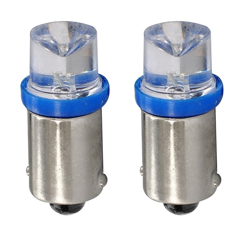 Ba9s auto lamp 2 stuks T4W blauw | LED kentekenverlichting/signaalverlichting | 12V DC