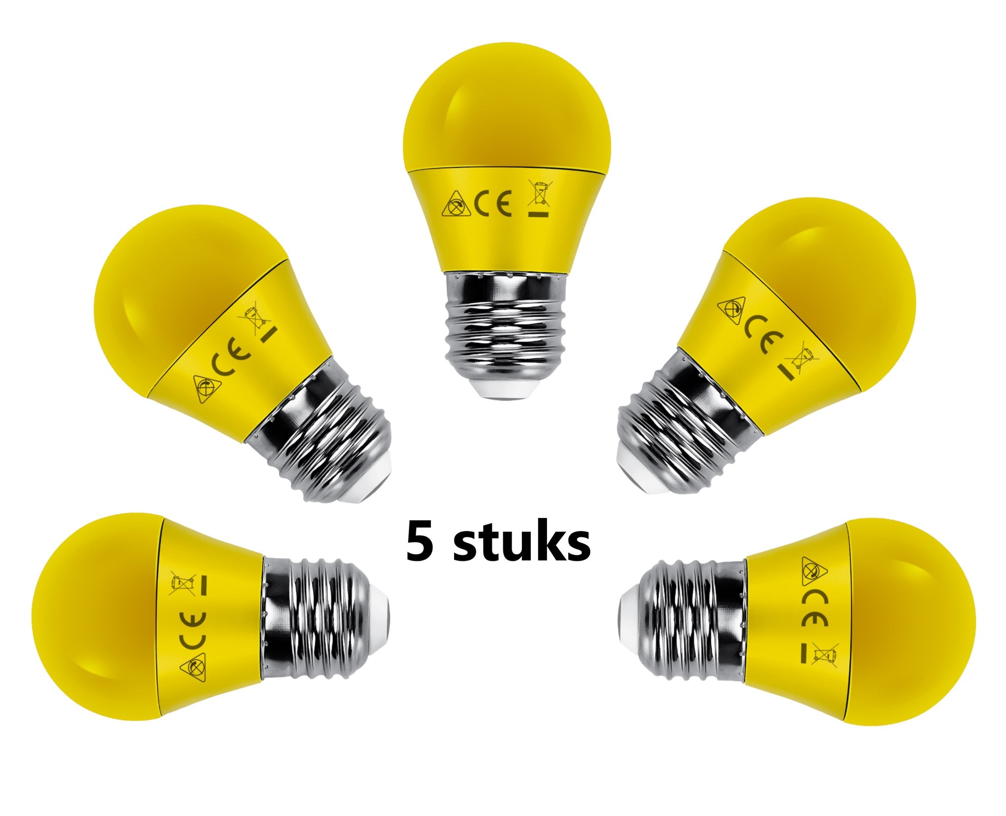 preambule kiezen Mentaliteit G45 kogellamp 5 stuks | E27 LED lamp 4W=30W gloeilamp | geel licht