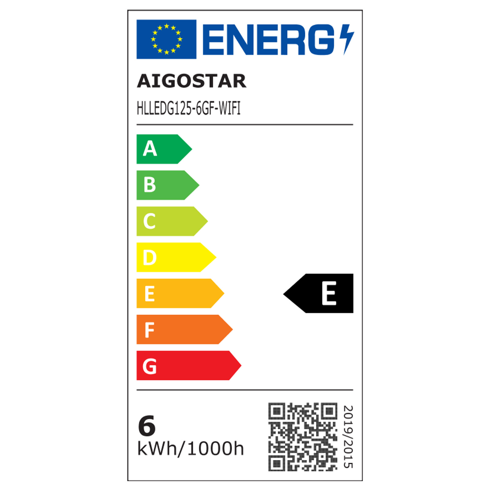 Globe E27 gloeilamp WiFi CCT 2700K-6500K | G125 - warmwit - daglichtwit LED 6W ~ 806 Lumen - amber glas - 230 Volt