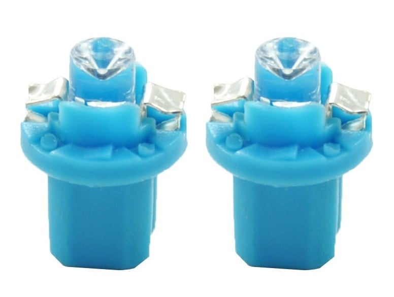 B8.5d auto lamp 2 stuks blauw | LED dashboardverlichting - klokken - schakelaars | 24V DC