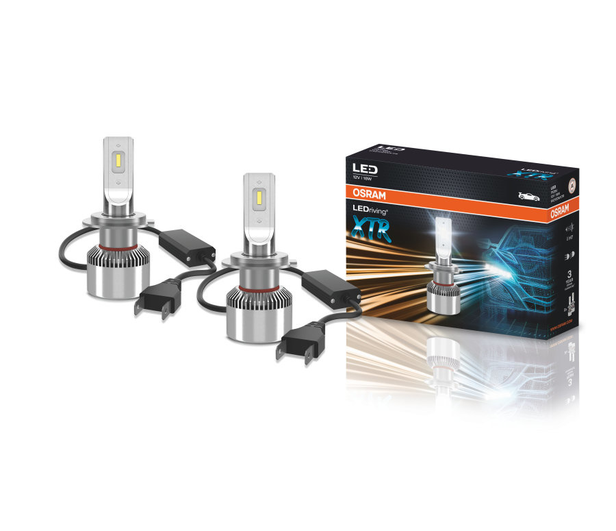 H7 koplamp set Osram - daglichtwit 6000K - 18 Watt & 1750 Lm/stuk | 12V & 24V DC - Offroad