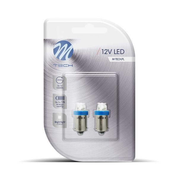 BA9s auto lamp 2 stuks T4W blauw | LED kentekenverlichting/signaalverlichting | 12V DC
