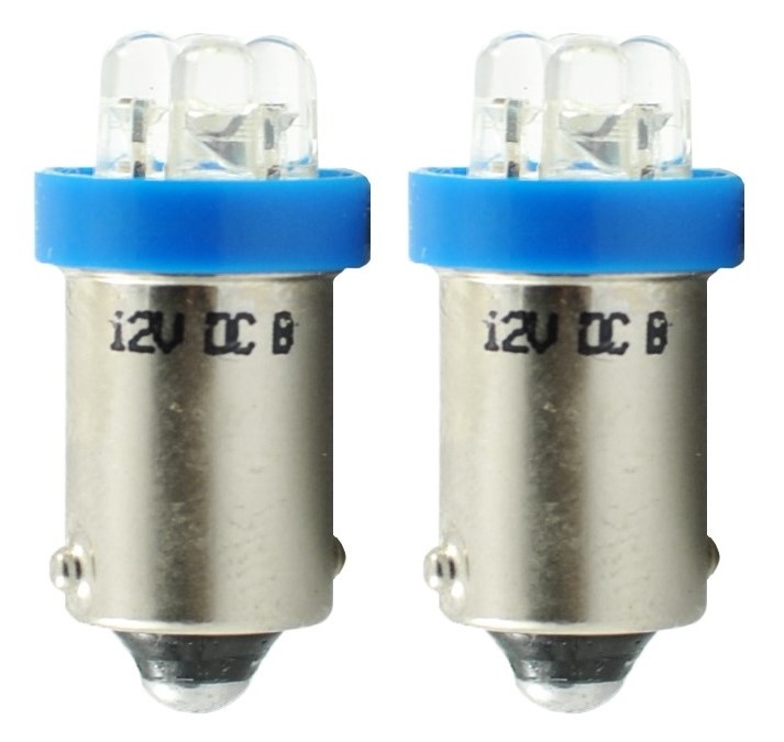 BA9s auto lamp 2 stuks T4W blauw | LED kentekenverlichting/signaalverlichting | 12V DC