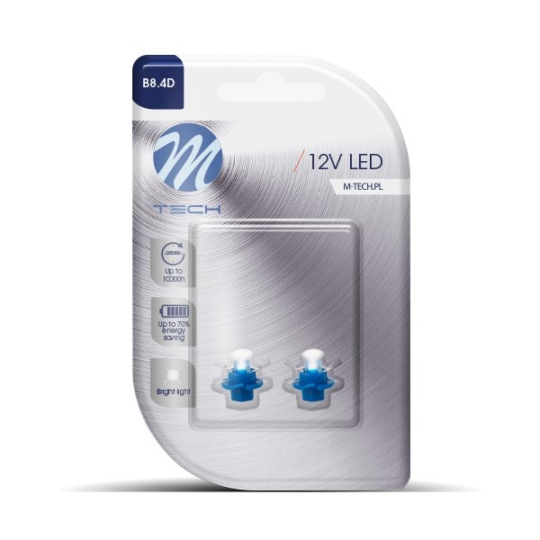 B8.4d auto lamp 2 stuks blauw | LED dashboardverlichting - klokken - schakelaars | 12V DC