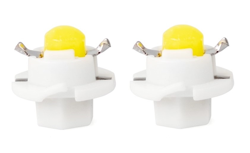 B8.4d auto lamp 2 stuks wit | LED dashboardverlichting - klokken - schakelaars | 12V DC