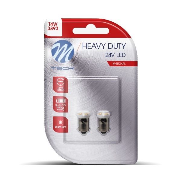 BA9s auto lamp 2 stuks T4W wit | LED kentekenverlichting/signaalverlichting | 24V DC
