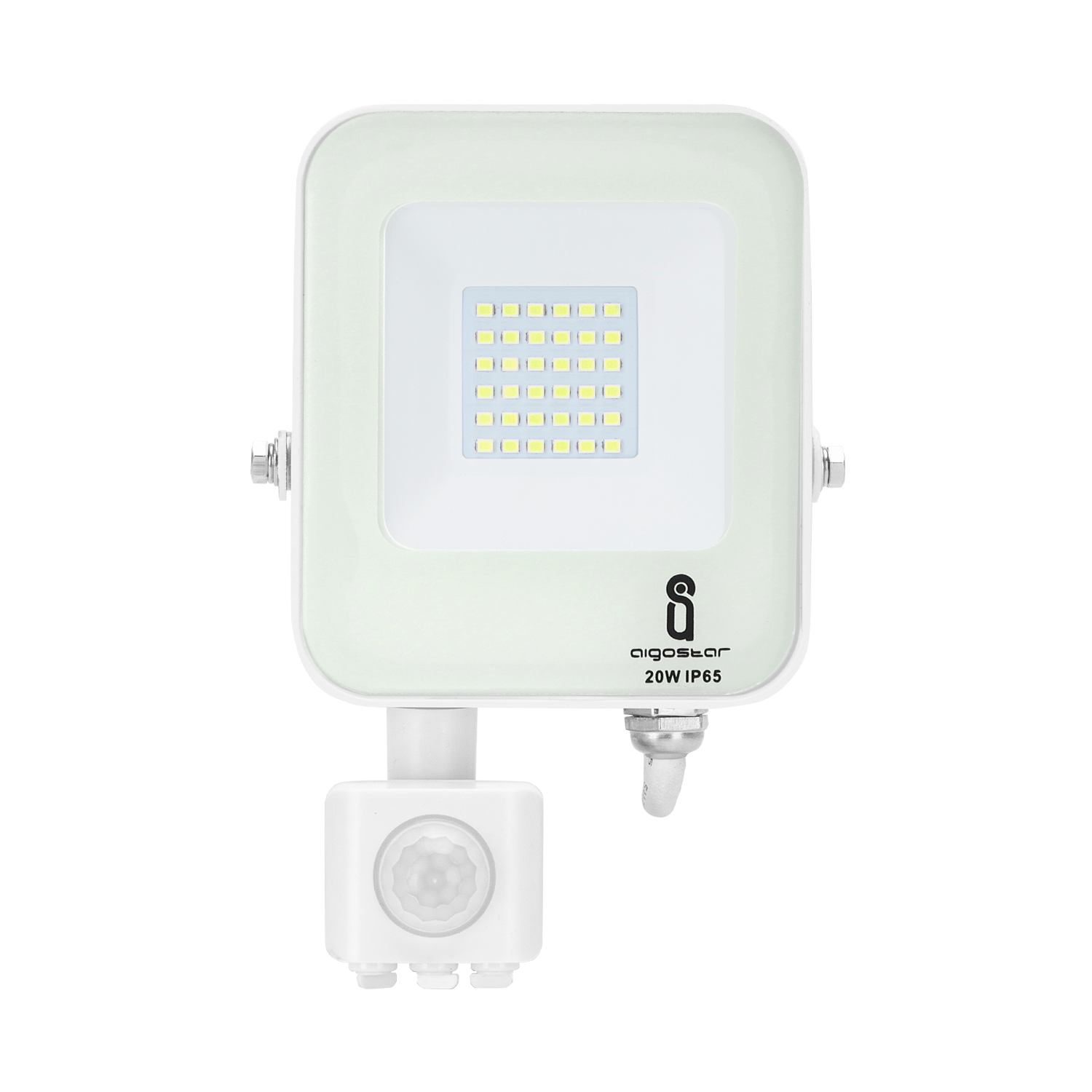 Buitenlamp wit met IR bewegingssensor | LED 20W~1800Lm=200W schijnwerper | daglichtwit 6500K | waterdicht IP65