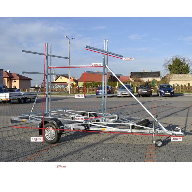 Master Kanotrailer, 8 liggers