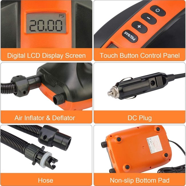 Scorpio Kayak 12V High Pressure pomp, 20 PSi