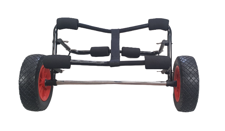 Surfkar - Opvouwbaar Surfwagentje - Met PU-banden En Aluminium Frame Tot 45 Kg L64 X B55 X H385 Cm Zilver