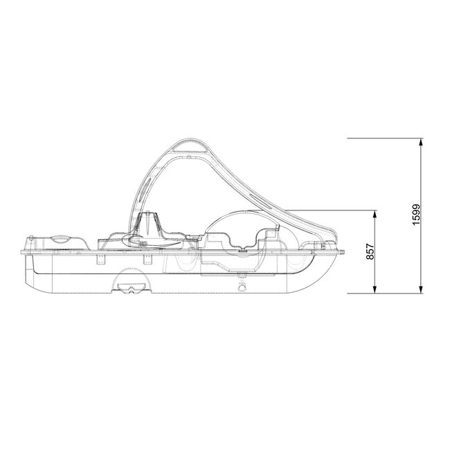 Rainbow Pedalo H2O 330, 4+ persoons