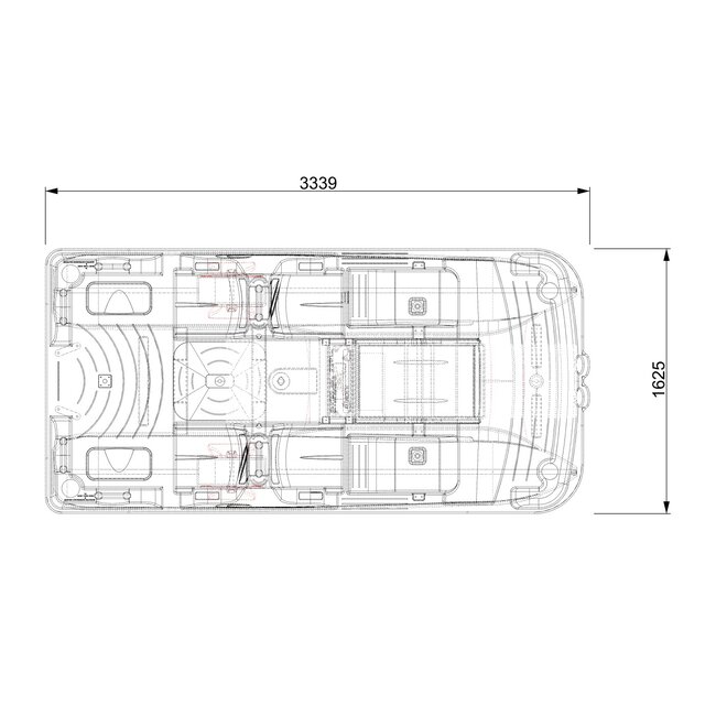 Rainbow Pedalo H2O 330, 4+ persoons