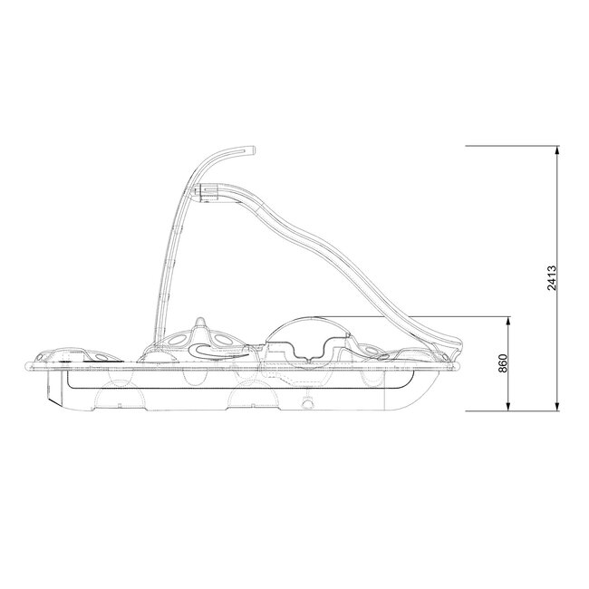 Rainbow Pedalo H2O 395 Plus, 5+ persoons