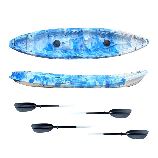 Sunshine 370 Tandem, incl.  luxe zit/rugsteunen & peddels