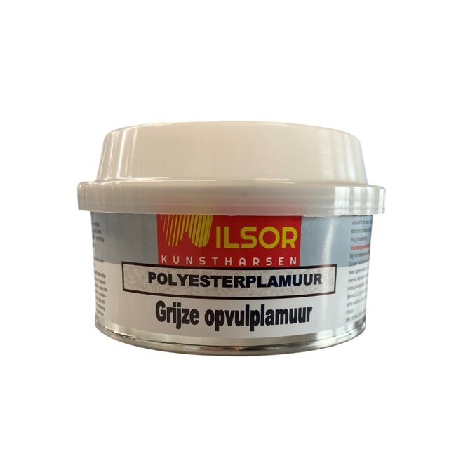 Wilsor Polyester Plamuur, grijs, 200 gram