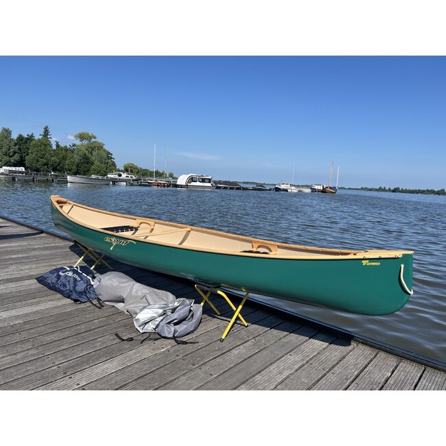 Esquif Huron 15 houten rand, 2 banken (Kanokoopje)