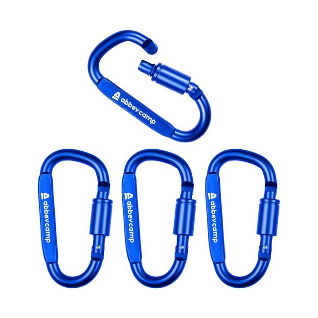 Karabiner Schroefsluiting, set van 4