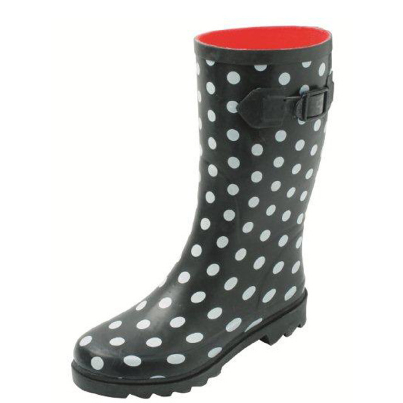Gevavi Gevavi dameslaars stippen zwart/wit rubber