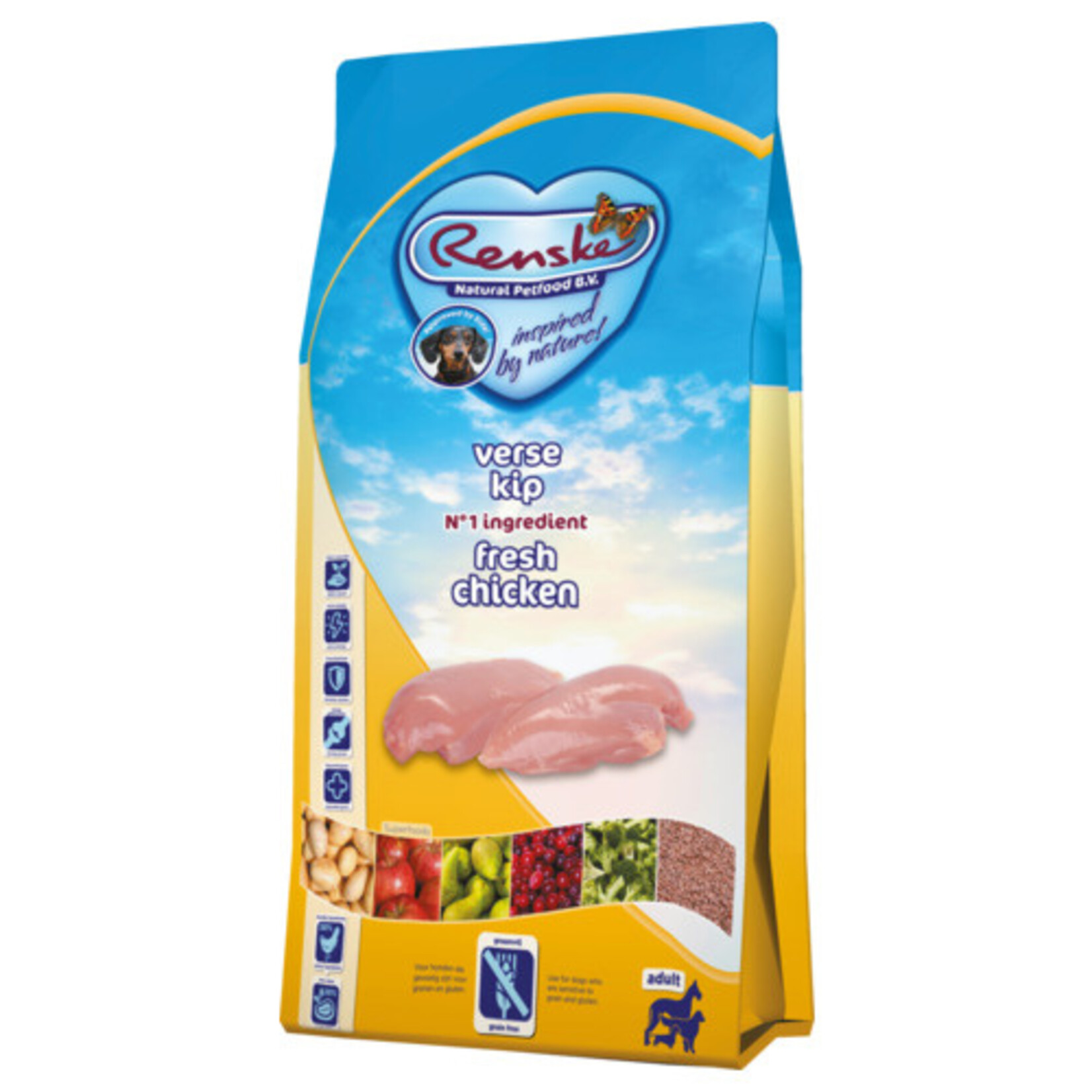 renske Renske droog hond adult graanvrij verse kip 12kg