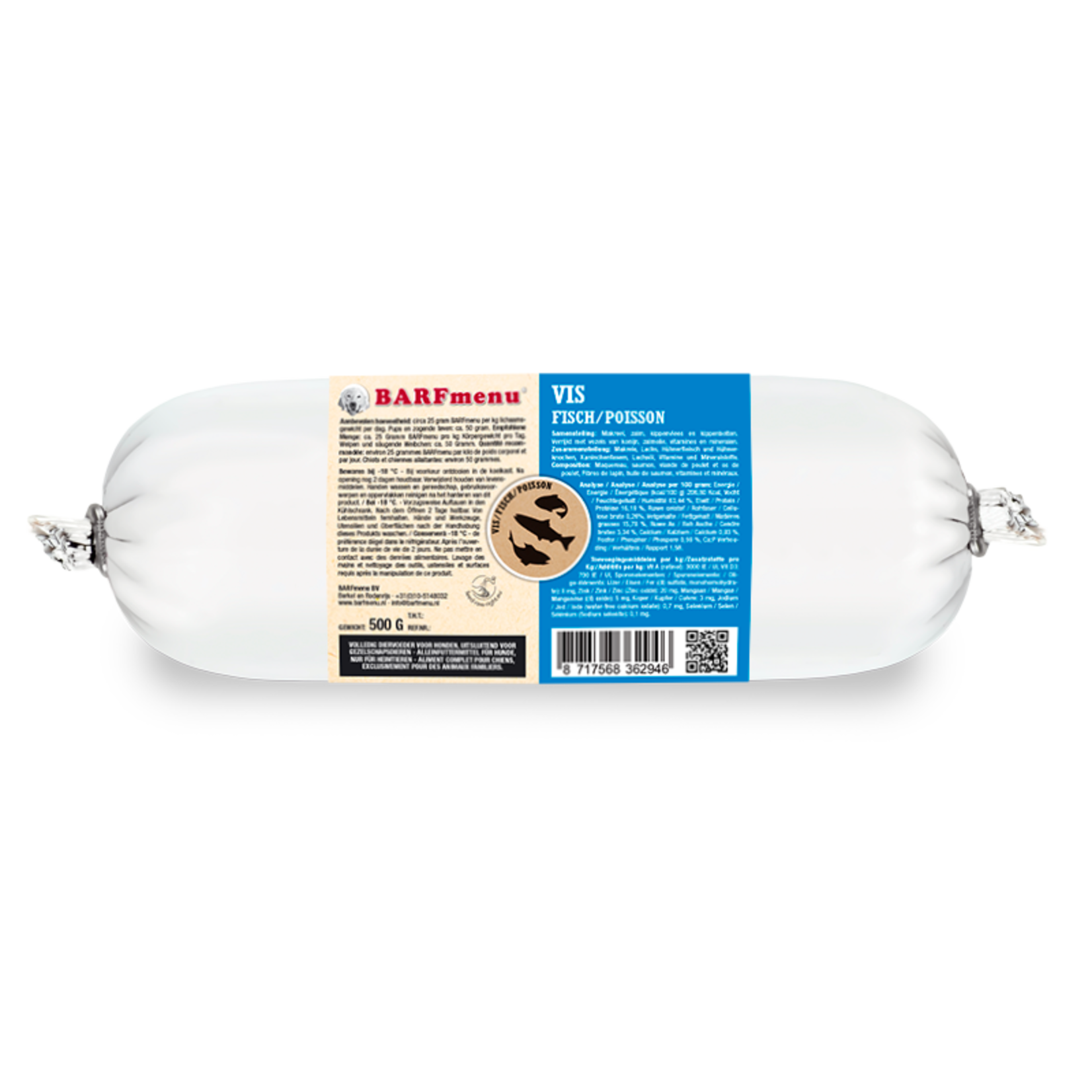 Barf menu Barf menu Vis 500 gram