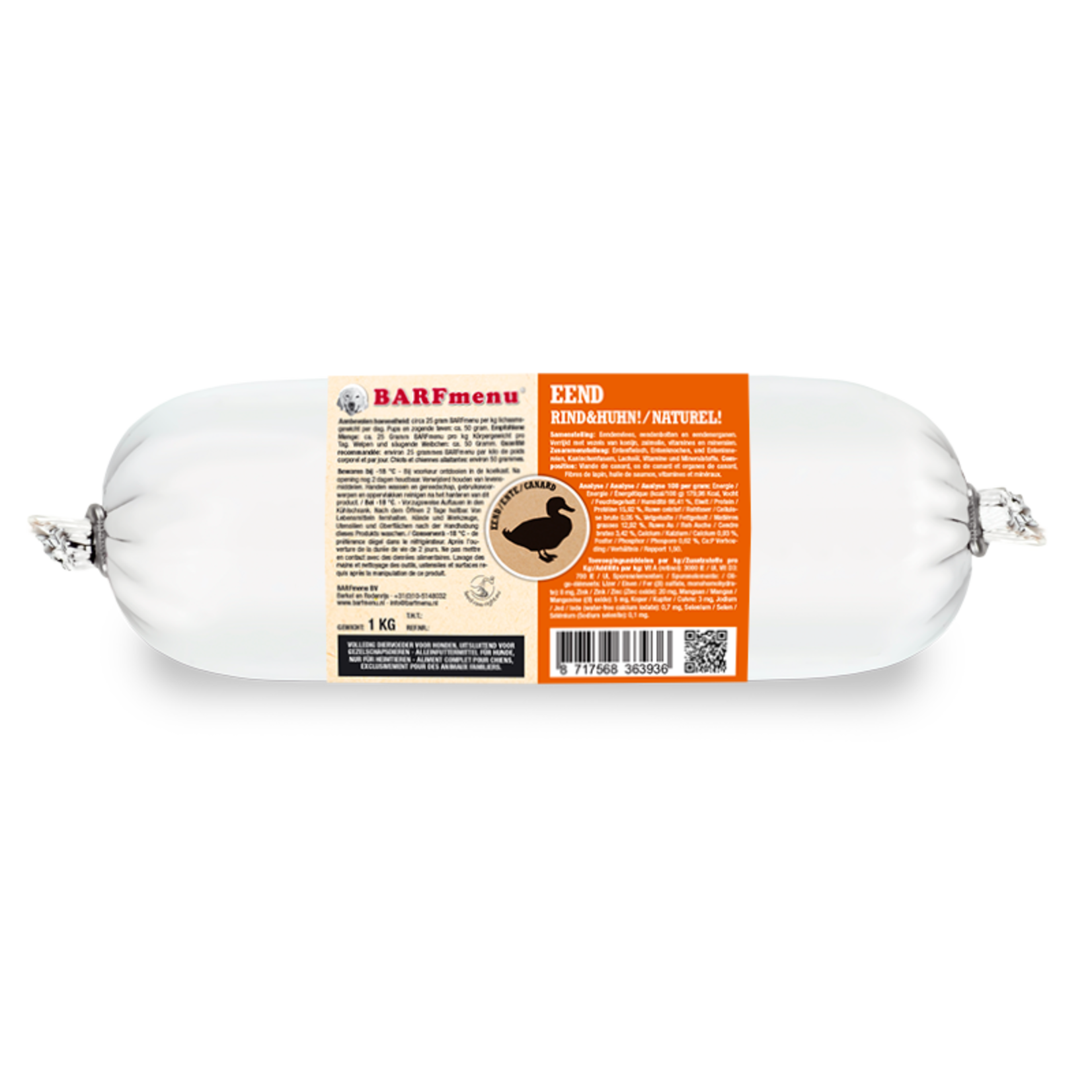 Barf menu Barf menu eend 500 gram