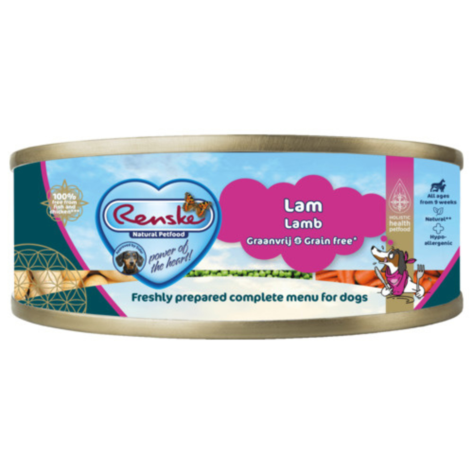 renske Renske vers vlees maaltijd hond lam graanvrij  95gr