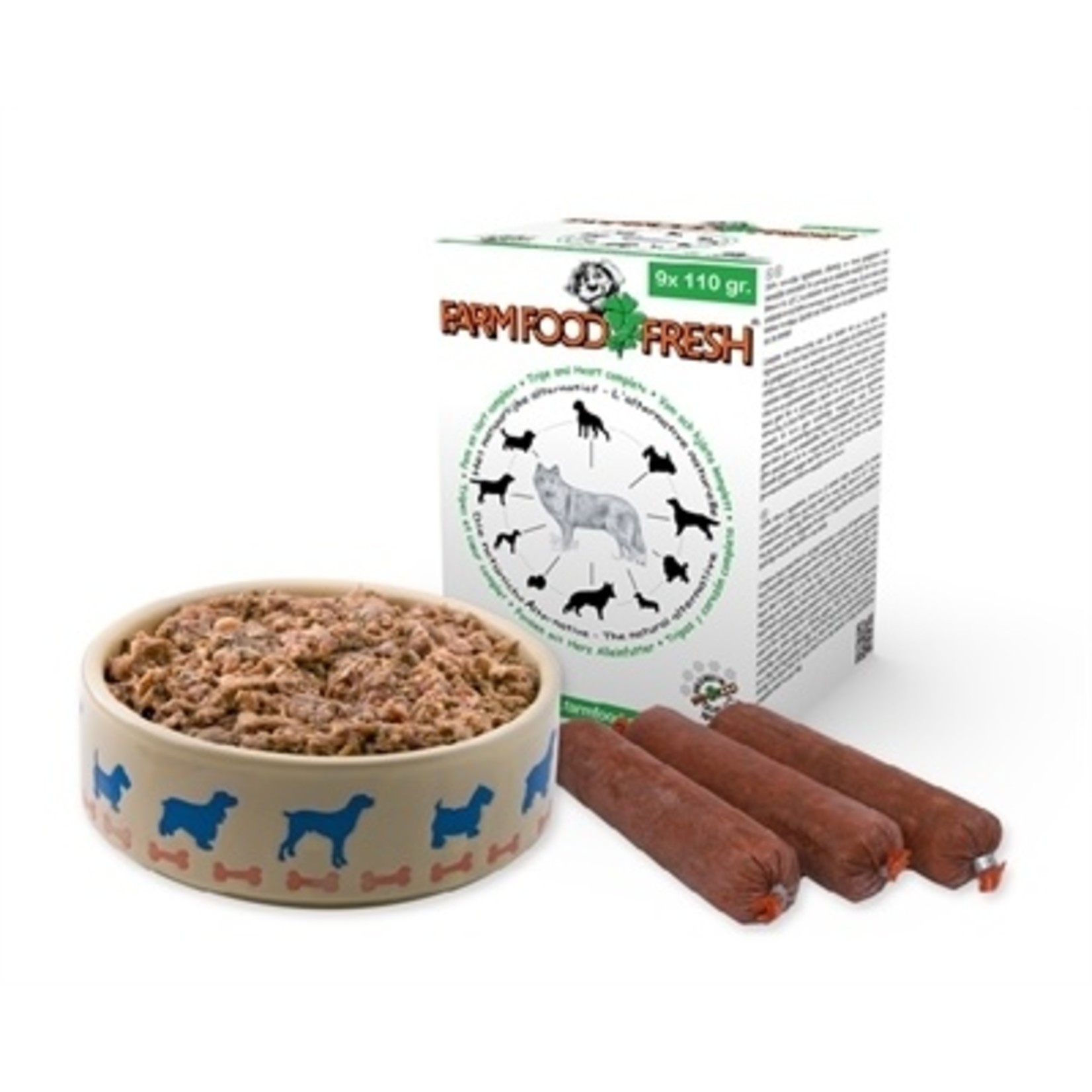 Farm Food Farm Food Fresh compleet pens&hart 9x110gr