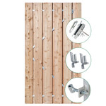 tuindeco Tuindeur Privacy 100 met RVS slot red clas