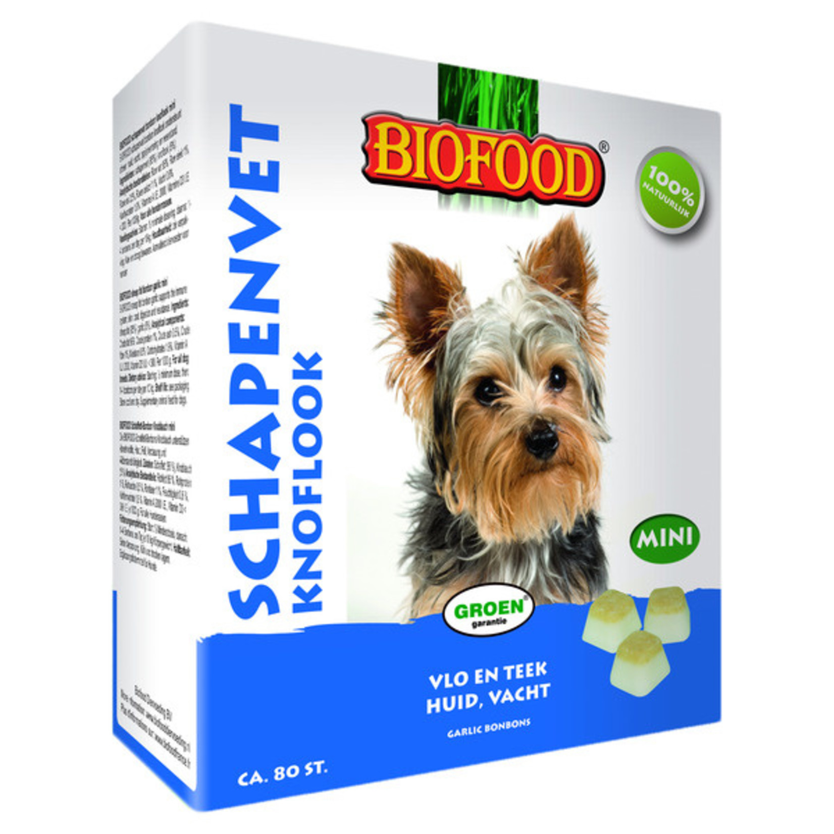 Biofood Biofood schapenvet mini knoflook&alliine 80st