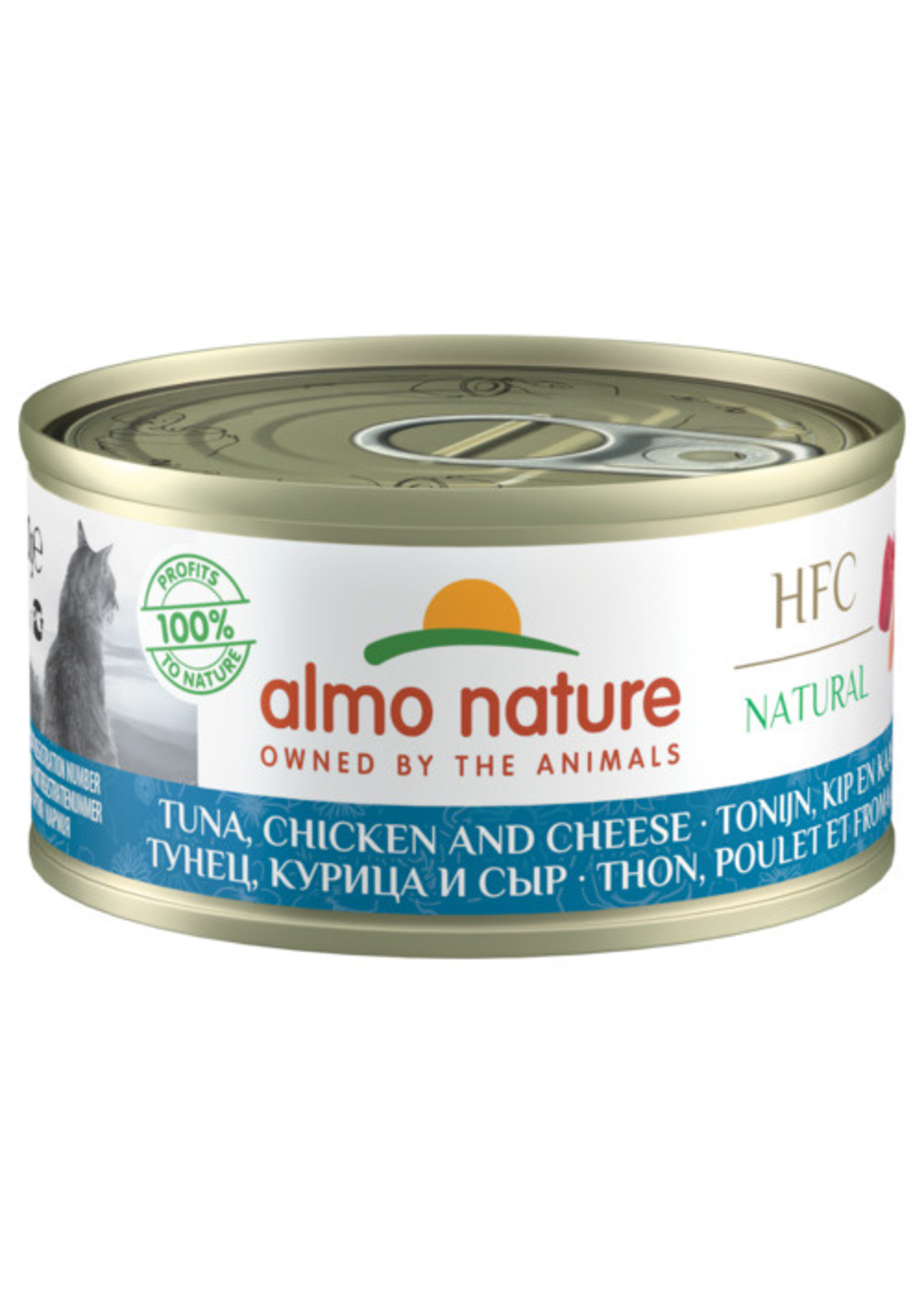 Almo nature Almo Nature HFC cat tonijn&kip&kaas  70gr